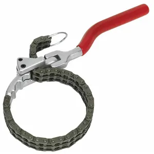 Heavy-Duty 60-160mm Chain Type Oil Filter Wrench Long Handle Repair Tool