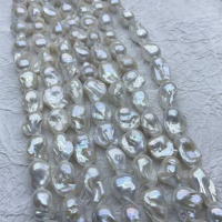 Collier de perles de culture d'eau douce baroques blanches irrégulières de grande taille (14-19 mm) – Vente en gros de fils de perles d'eau douce