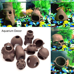 Decorazione per Acquario in Ceramica <span class=keywords><strong>Viola</strong></span> Ecologica 1,5L per Allevamento di Pesci e Gamberetti, Grotta Nascondiglio per Uso Interno/Esterno - Product Image 4