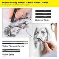 Ensemble de dessin au fusain en bois de qualité supérieure Xin Bowen, 22 pièces, non toxique, crayons à dessin à écriture fluide, ensemble d'art pour le croquis