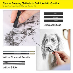 Ensemble de <span class=keywords><strong>dessin</strong></span> au fusain en bois de qualité supérieure Xin Bowen, 22 pièces, non toxique, crayons à <span class=keywords><strong>dessin</strong></span> à écriture fluide, ensemble d'art pour le croquis - Product Image 5