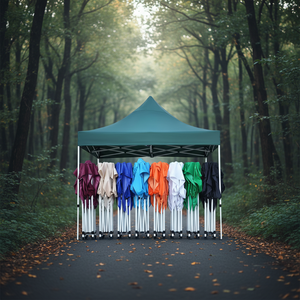 Tente commerciale pliante pop-up 3x3 m, imperméable, carrée, pour <span class=keywords><strong>terrasse</strong></span> de jardin, extérieur, en tissu Oxford, avec structure, idéale pour grands événements et complexes hôteliers - Product Image 1