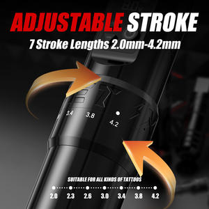 XNET T1 pena tato 2400mAh 2.0-4.2mm, mesin pena tato nirkabel Stroke dapat disesuaikan, pistol tato profesional untuk seniman pemula, seni tubuh - Product Image 2