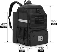 Sac de baseball pour adultes et jeunes Sac à dos de baseball Sac de softball avec support de casque Compartiment à chaussures