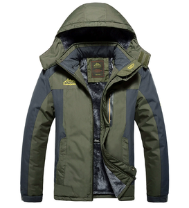 Chaqueta para hombre con forro polar, traje de montañismo grueso para exteriores, resistente al frío, cálido, talla grande - Product Image 5