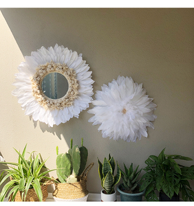 Großhandel moderne nordische Interieur Boho afrikanische Wand kunst Feder Juju Hut Wand dekoration für Wohnkultur Weihnachten Wohnzimmer Schlafzimmer - Product Image 3