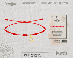 Collana con ciondolo Fine-braccialetto in acciaio inox Fuensanta Catholic Saint bracciale vergine - Product Image 6