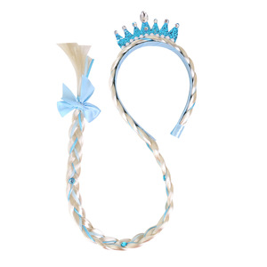 <span class=keywords><strong>Perruque</strong></span> <span class=keywords><strong>Raiponce</strong></span> Tresses Couronne Enfant Barrettes Princesse Serre-tête Perruques Aisha pour Cosplay - Product Image 4