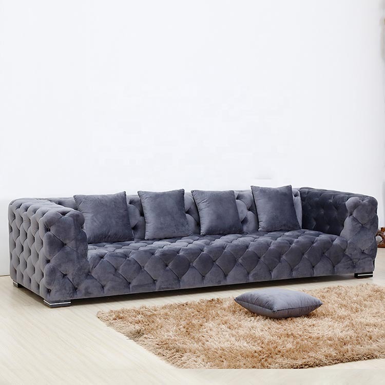 American Pull button Fabric Sofa Hotel