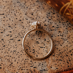 Anillo de compromiso con Circonia cúbica para mujer, sortija, Zirconia, circonita, zirconita, color dorado, corte <span class=keywords><strong>Marquesa</strong></span>, estilo minimalista, Noble, precio de fábrica, 5A - Product Image 4