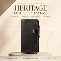 Étui de téléphone portefeuille en cuir véritable de luxe gaufré multicolore pour les séries S25 S26, antichoc en TPU