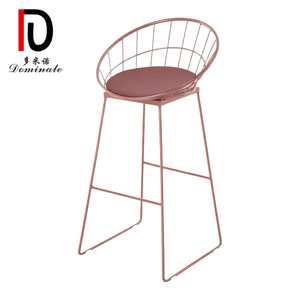 Chaise haute de bar moderne en cuir PU et acier inoxydable doré pour mariage - Product Image 5