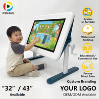 Table de jeu numérique intelligente réglable de 32 pouces, bureau de jeu multi-touch, table à écran tactile interactif pour enfants, étudiants, usage domestique