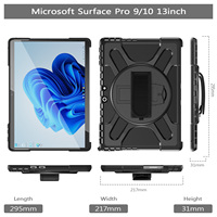 Pour Microsoft Surface Pro 11 10 9 8 7 6 5 4 étui de protection robuste étui à coins renforcés avec support