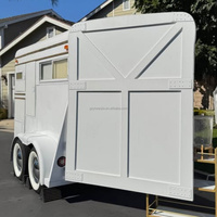 Remorque mobile pour café, pizza, glaces, chariot de crème glacée, petit camion de restauration rapide, remorque de restauration rapide avec bar et cuisine complète, remorque de concession