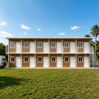 Maison préfabriquée en conteneur plat pour chantier de construction, camp de réfugiés et abri d'urgence, installation rapide