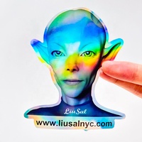 Autocollant étanche effet arc-en-ciel au laser, étiquette de logo personnalisée, autocollants holographiques au radium, autocollants hologrammes personnalisés