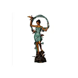 Haute qualité conçu sur mesure métal artisanat extérieur jardin ange Statue Figure Sculpture ornement à des fins décoratives