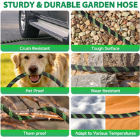 LONGYINGFEI Tuyau d'arrosage de jardin en PVC de 7,6 m (25 pieds), non extensible, flexible, robuste, léger, anti-fuite, anti-pli, haute pression, anti-UV