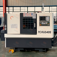 Centre de tournage CNC miniature haute précision TCK6340S, broche simple, 2 axes, vitesse de la broche 3500 tr/min avec contre-pointe hydraulique