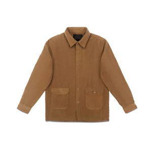 Custom Casual Vintage Estilo de color sólido sostenible de pana de manga larga Overshirt Camisas Chaqueta para los hombres Casual - Product Image 1
