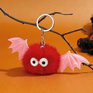 Halloween Kids' Gift Set Plush <b>Keychain</b> Toys-Bat Ball Coal Pendant Collectibles for Kids - Product Image 2