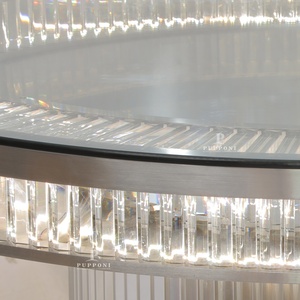 Nhà máy đồ nội thất đám cưới bên tổ chức sự kiện bánh bảng với K9 pha lê đám cưới trắng pha lê bảng đứng trang trí với ánh sáng dẫn - Product Image 3