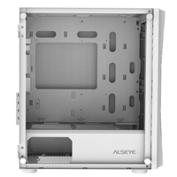 ALSEYE desain OEM casing komputer kaca Tempered casing PC gaming micro-atx