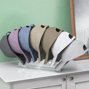 Acrylic Hats Display Rack Transparent Storage Stand For <b>Baseball</b> <b>Caps</b> Clothing Store Desktop Organizer Single Layer 1 Mm - Product Image 3