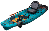 Entraînement modulaire d'aileron de pédale de kayak simple certifié CE de 10 pieds avec coque en PEBDL Bateau de surf et d'aviron de sport électrique pour 2 personnes