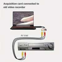 Convertidor de Video USB 2.0 y Dispositivo de Captura de Audio, Caja VHS, Convertidor de VCR TV a Digital, Tarjeta de Captura de Video USB