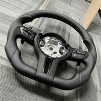 Volant noir pour BMW F10 F11 F20 F21 F30 F31 F34 F32 F33 F36 X5 F15 F16 M3 M5 M6 E90 E70 Series, volant en cuir