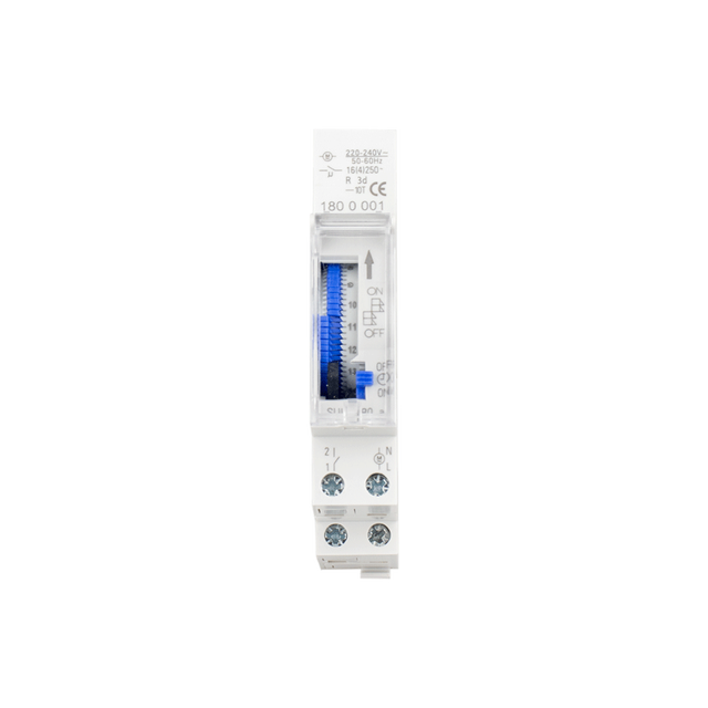QJC SUL180a 24 Hours Programmable Micro Din Rail Mechanical 12V AC/DC Timer Switch Relay Timer