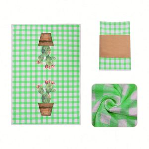 Serviette de cuisine en microfibre gaufrée de haute qualité, absorbante, séchage rapide, imprimée sur mesure, vente chaude sur le marché européen et américain - Product Image 3
