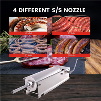 Nouvelle machine à saucisson horizontale à manivelle SHUOMAN 3L, petite, professionnelle, pour usage domestique, exportation, saucisson, sang, acier inoxydable, remplissage