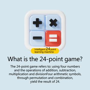 Jouets éducatifs, machine d'apprentissage des mathématiques intelligente, entraîneur de mathématiques mentales pour enfants avec plus de 1300 énigmes, jeu de 24 points - Product Image 4
