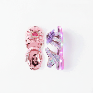 OZKIZ Korean Style Crystal Heart Summer Sandals for Girls 2-7 Years Wholesale Children's Fashion Shoes - Product Image 2