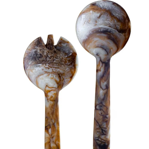 ช้อนสลัดเรซิ่นสไตล์โมเดิร์นและตะวันตก ลายวน สำหรับรับประทานอาหารค่ำในครอบครัวและตกแต่งบ้าน - Product Image 1