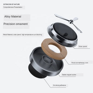 Diffuseurs de parfum solides en métal à détection micro-ondes longue durée pour voiture, ornements à énergie solaire pour rafraîchir l'air de votre véhicule - Product Image 6