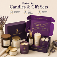 Cajas de Embalaje para Velas de Alta Gama Personalizadas, Impresión a Doble Cara, Cajas de Cartón para Envíos, Pegatinas de Papel con Diseño de Pera Nevada, Embalaje para Velas