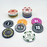 Jetons de poker en plastique PS de haute qualité imprimés sur mesure pour les jeux de casino et les soirées poker à domicile