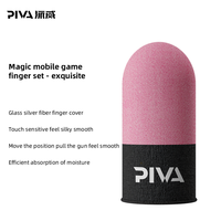 Funda Protectora para Dedos de Juego PIVA de Fibra de Carbono y Fibra Plateada, Absorbente de Sudor, Tela Suave y Sensible, para Control de PS5 y Teléfonos Móviles