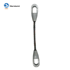 Eslinga de Cable de Acero Galvanizado HIDEA, Factor de Seguridad 5:1, Conector Abierto o Cerrado para Uso Pesado en Elevación y Remolque - Product Image 1
