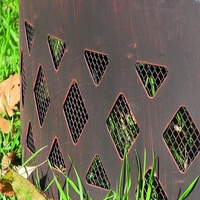Anneau de foyer en acier de 36 pouces avec motif en treillis diamanté, insert de foyer avec support en maille pour les foyers de camping, de patio et de jardin