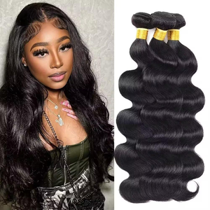 Extensiones de Cabello Humano Virgen Liso Negro Natural, Cabello Humano Largo para Tejer, Extensiones Versátiles para Todos los Estilos de Peinado - Product Image 5