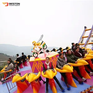 Adventure Fairground Attraction Spinning Sliding Car Ufo Roller Coaster Ride for Sale Theme Park Flying UFO 2 Years 1 Set CN;HEN