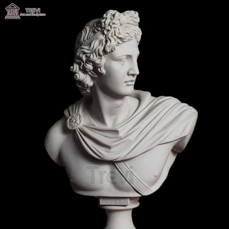 Busto de mármol tallado a mano, Torso grande personalizado, estatua de Apolo griego, escultura de piedra