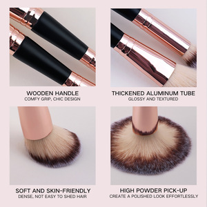 5pcs Dual Ended Makeup Brush Set Synthetic Fiber Foundation Concealer Angled Contour Highlighter Face Cosmetic Brushes - Product Image 3
