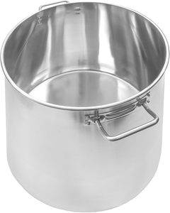 100L <b>Large</b> Silver Stainless Steel Eco-Friendly Soup Stock <b>Pot</b> Heavy-duty Gas Induction Ready Dishwasher Safe <b>Pot</b> - Product Image 3