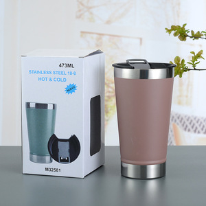 Taza portátil Madou para coche, 500ml, tapa de aislamiento térmico de acero inoxidable doble, Abrebotellas para uso <span class=keywords><strong>en</strong></span> la oficina para <span class=keywords><strong>agua</strong></span> fría de cerveza - Product Image 2